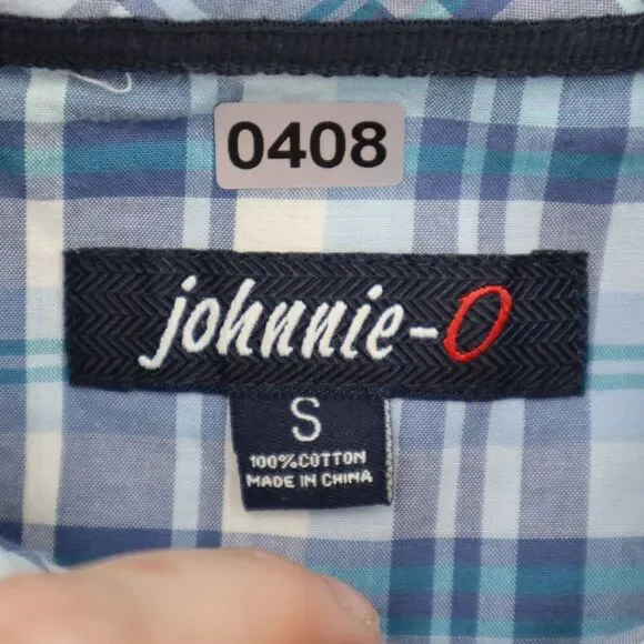 Johnnie- O Shirt Mens S Check Hangin Out Long Sleeve Button Up Surfing - Picture 6 of 16
